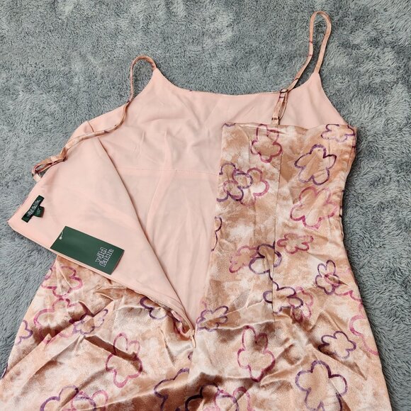 Wild Fable Slip Dress Womens S Floral Pink Short Sleeveless Square Neck Straps - Picture 6 of 16